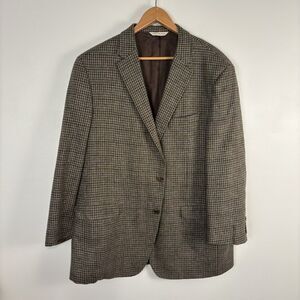 Samuelsohn H Stockton Sport Coat 48L Wool Tweed Scotalnd Plaid Blazer Canada